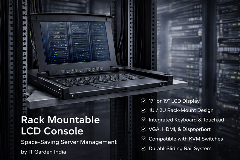 Rack mountable LCD console